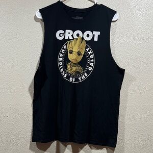 Marvel Black Groot Guardians Tank Top